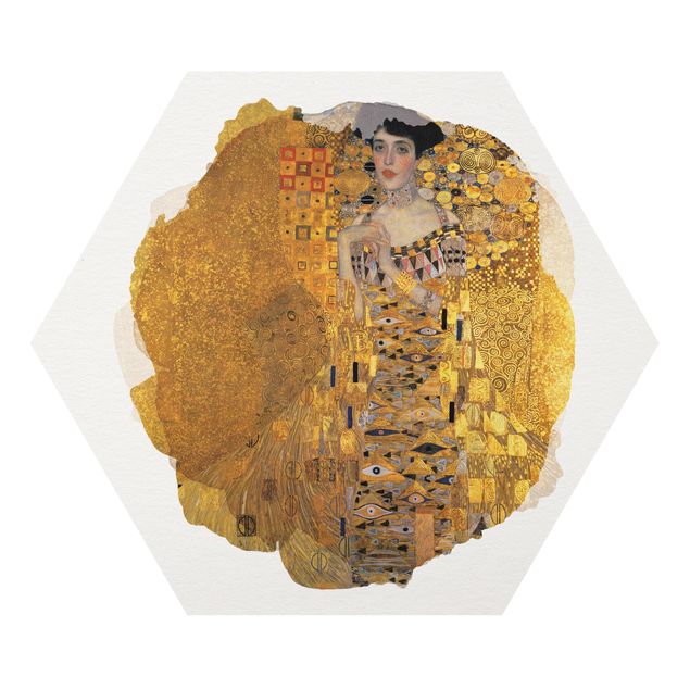 Forex hexagon - WaterColours - Gustav Klimt - Portrait Of Adele Bloch-Bauer I