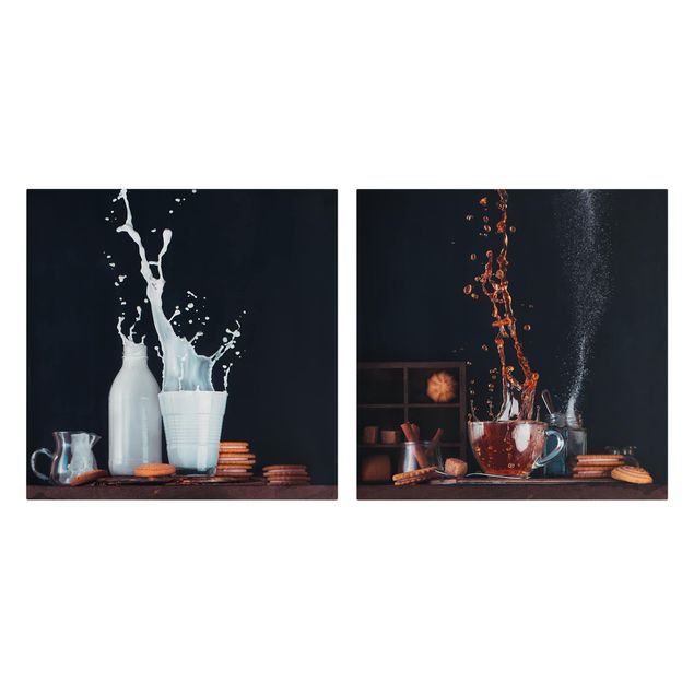 Print on canvas - Milk And Tea Composition