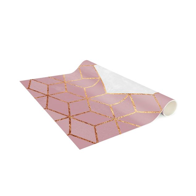 Modern rugs Boss Lady Hexagons Pink