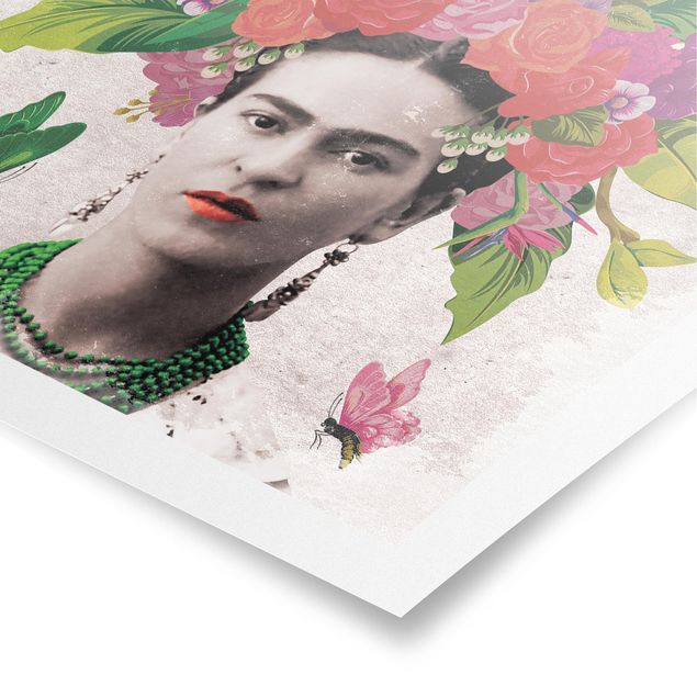 Poster art print - Frida Kahlo - Flower Portrait