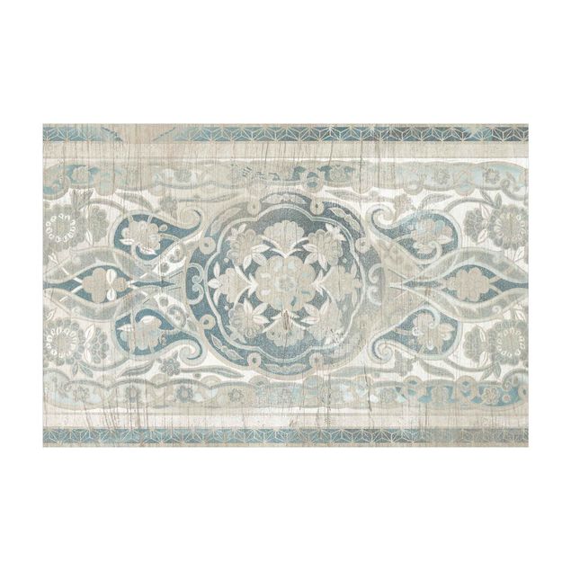 Floral rugs Wood Panels Persian Vintage IV