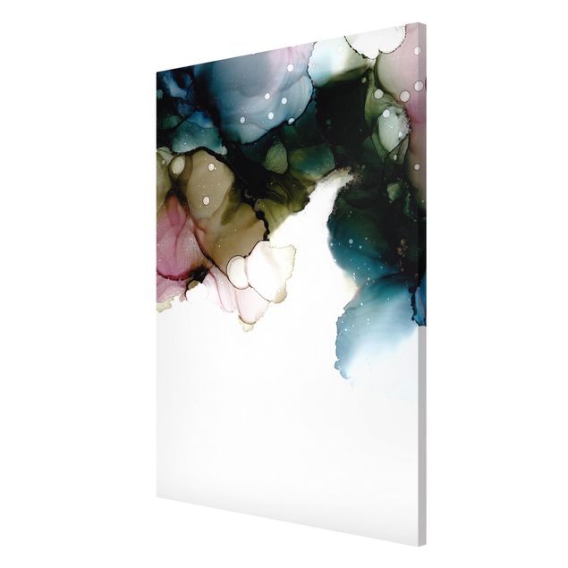 Magnetic memo board - Floral Arches With Gold