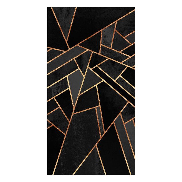 Shower wall cladding - Black Triangles Gold