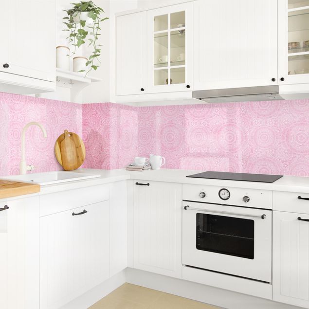 Kitchen wall cladding - Pattern Mandala Light Pink