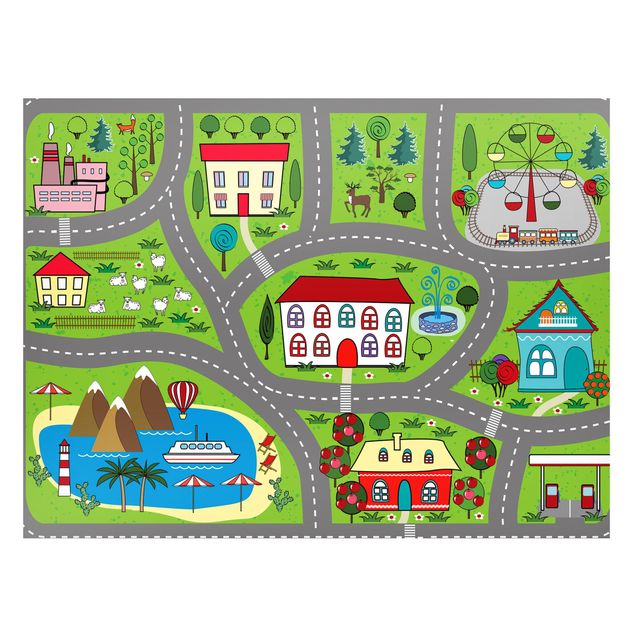 Magnetic memo board - Playoom Mat Smalltown - A Trip To The Countryside