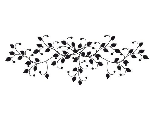 Floral wall stickers No.UL906 sinuous Tendril