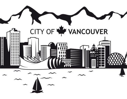 Wall stickers architecture and skylines No.JS3 Vancouver Skyline