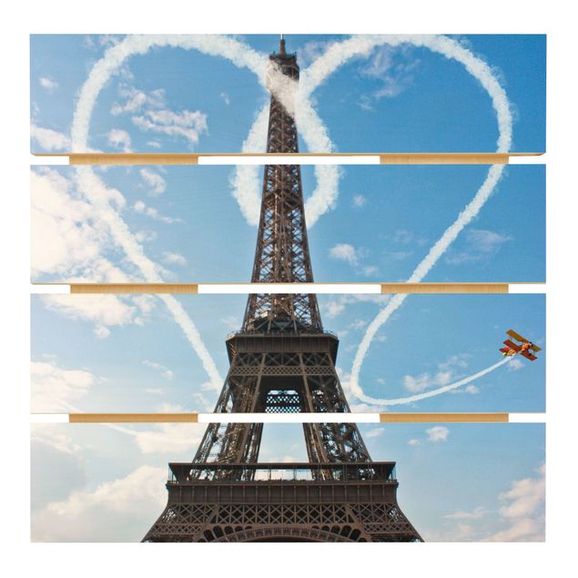 Print on wood - Paris - City Of Love
