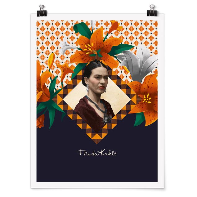 Poster art print - Frida Kahlo - Lilies