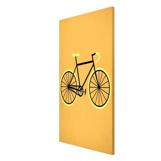 Magnetic memo board - Bicycle In Yellow