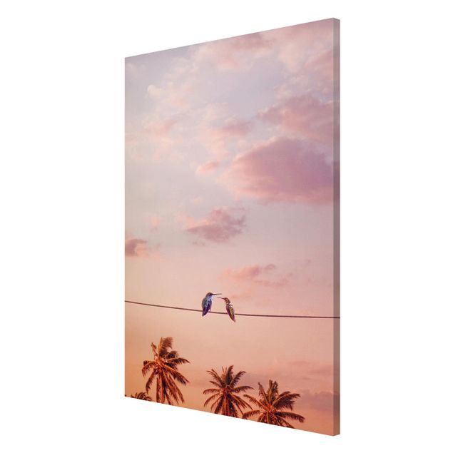 Magnetic memo board - Sunset With Hummingbird