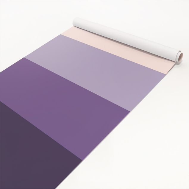 Adhesive film - 3 Violet Stripes Flower Colours & Light Contrast Colours