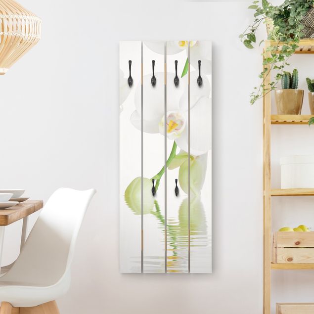 Wooden coat rack - Spa Orchid - White Orchid