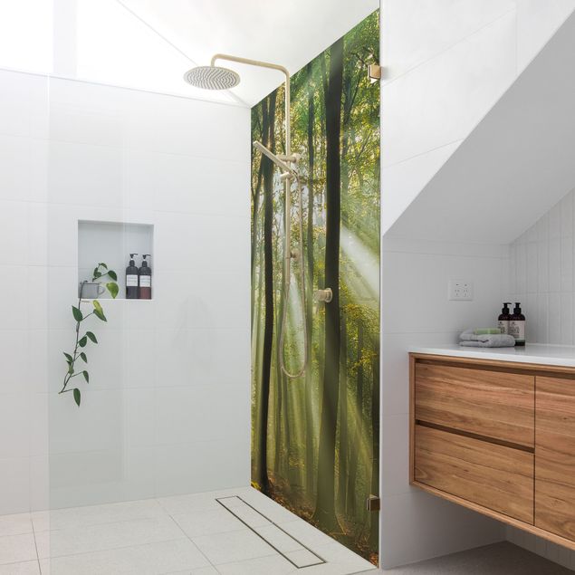 Shower wall cladding - Sunny Day In The Forest
