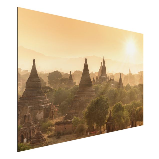 Dibond Sun Setting Over Bagan