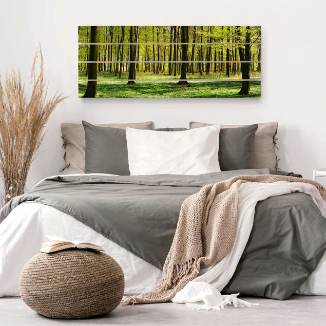 Print on wood - Forest Meadow