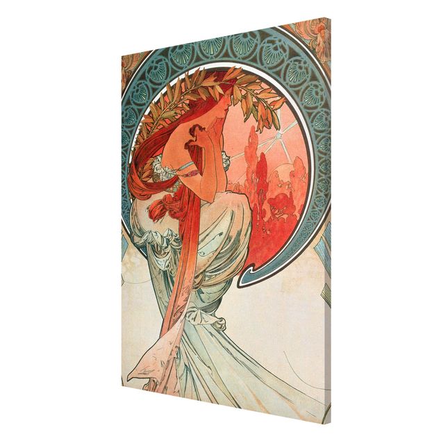 Magnetic memo board - Alfons Mucha - Four Arts - Poetry