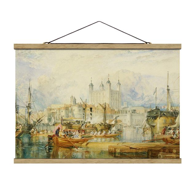 Fabric print with poster hangers - William Turner - Tower Of London