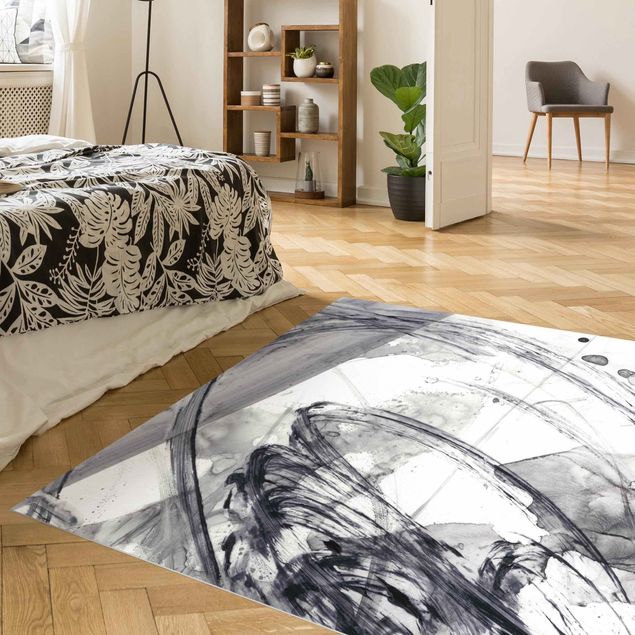 contemporary rugs Sonar Black And White I