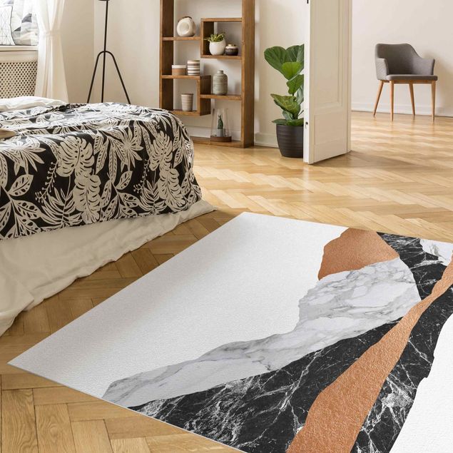 modern area rugs Landscape In Marble And Copper