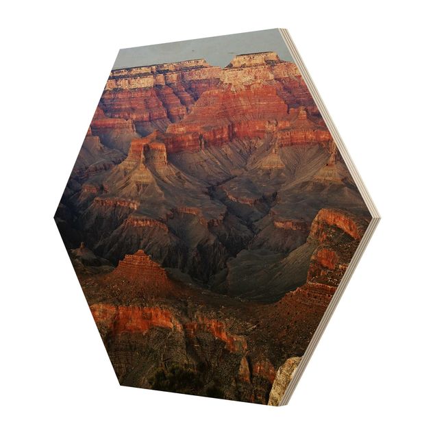 Wooden hexagon - Grand Canyon After Sunset