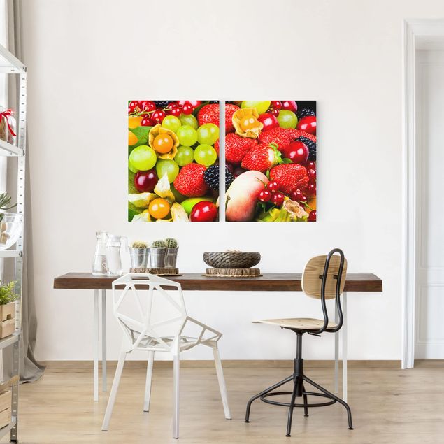 Print on canvas 2 parts - Tropical Fruits