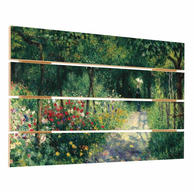 Print on wood - Auguste Renoir - Women In A Garden