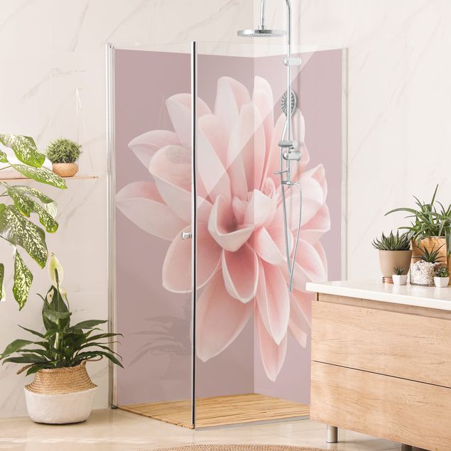 Shower panels Dahlia Flower Lavender Pink White