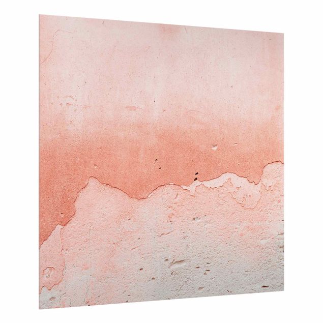 Splashback - Pink Concrete In Shabby Look - Square 1:1