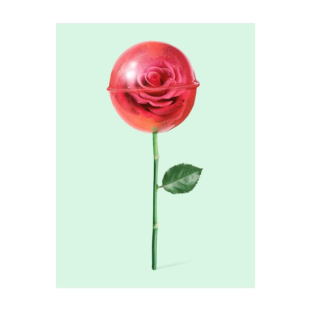 Green rugs Rose With Lollipop