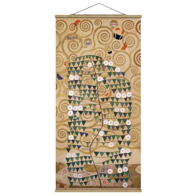 Fabric print with poster hangers - Gustav Klimt - Design For The Stocletfries
