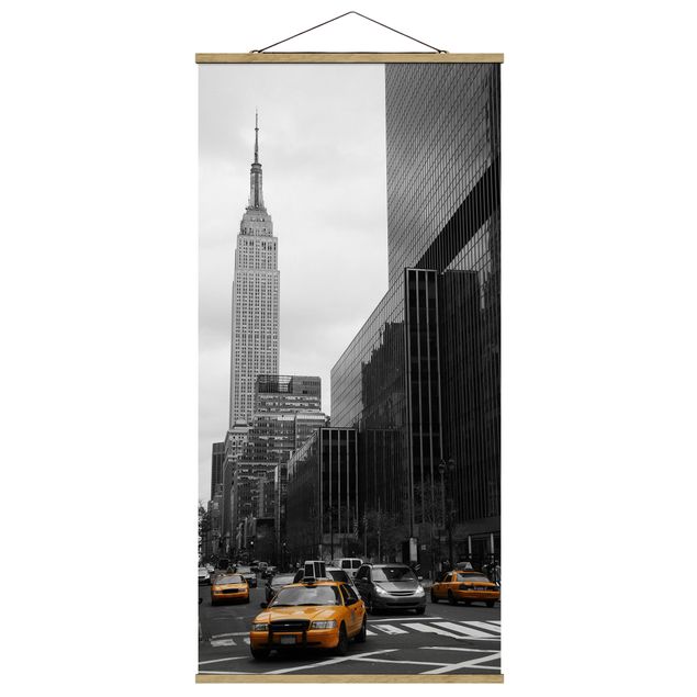 Fabric print with poster hangers - Classic NYC