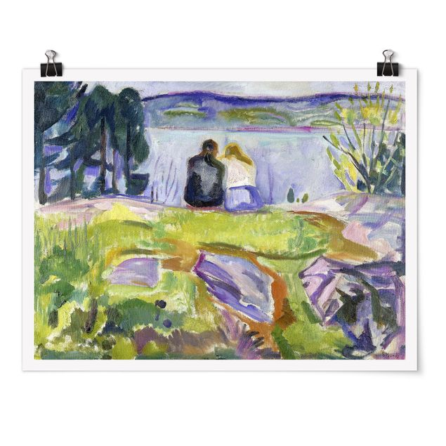 Poster - Edvard Munch - Spring (Love Couple On The Shore)