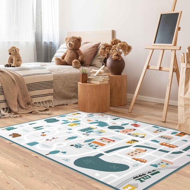 playmat rug Playoom Mat Smalltown - From the City Into Nature