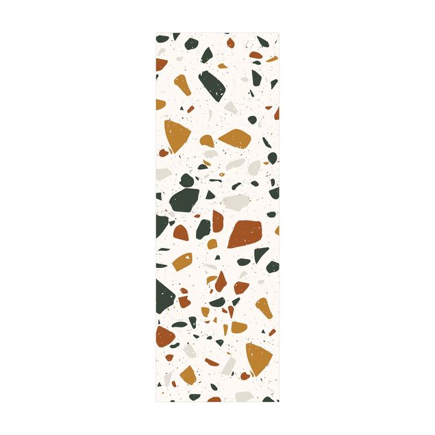 Brown rugs Detailed Terrazzo Pattern Leghorn