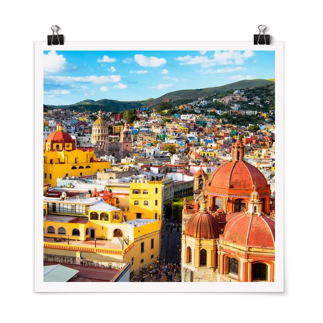 Poster - Colourful Houses Guanajuato