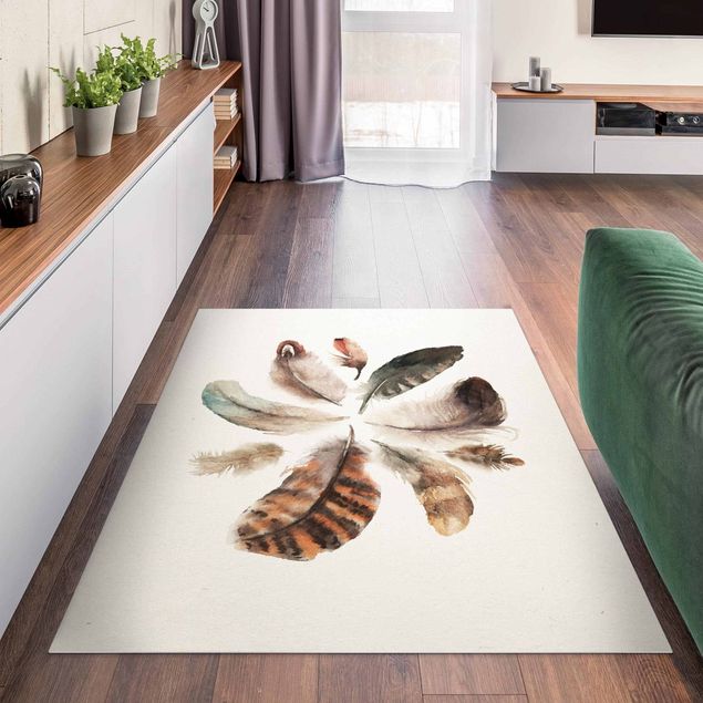 modern area rugs Feather Collection
