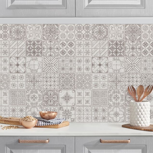 Kitchen splashback patterns Coimbra Grey
