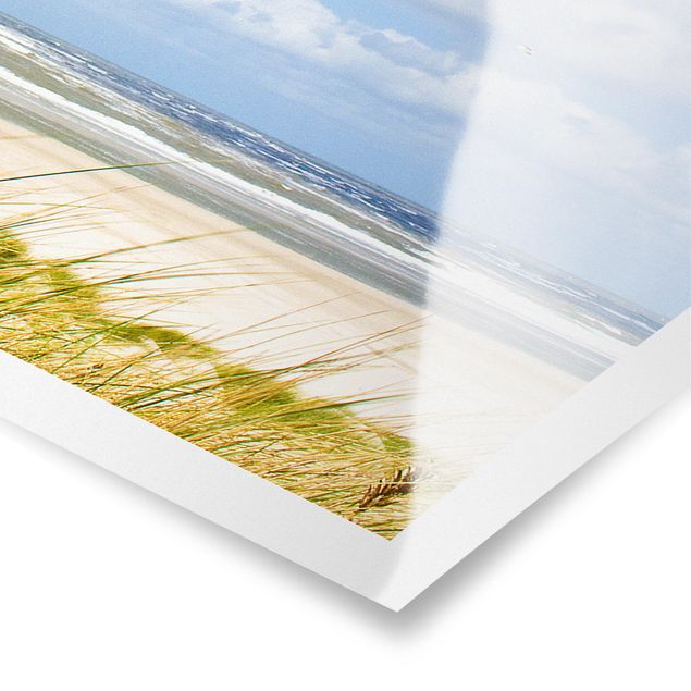 Panoramic poster beach - At The North Sea Coast