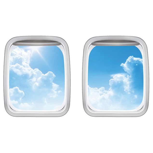 Wall decal Aircraft Window Above Sea Level