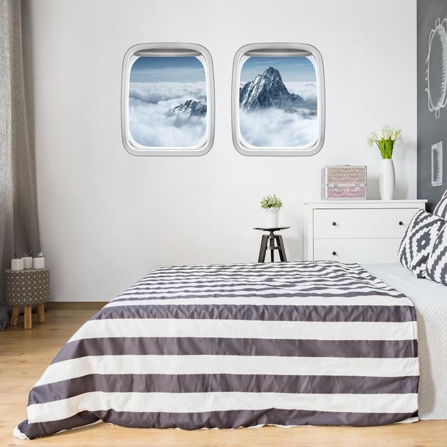 Wall decal Aircraft Window Alps Above The Clouds