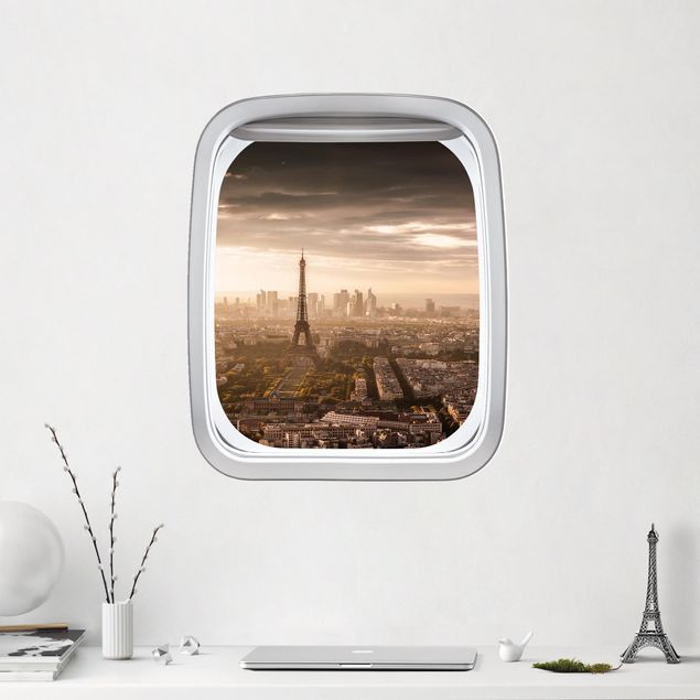 Wall stickers metropolises Aircraft Window Great View Of Paris