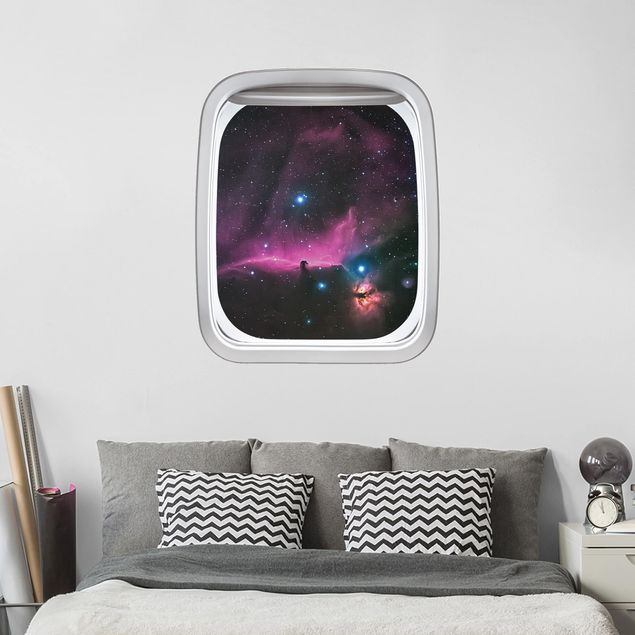 Autocolantes de parede espaço Aircraft Window Orion Nebula