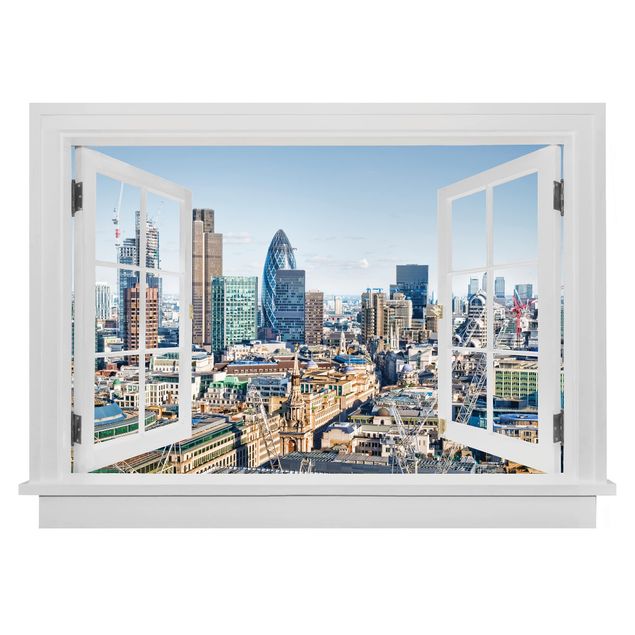 3d wall art stickers Open Window City Of London