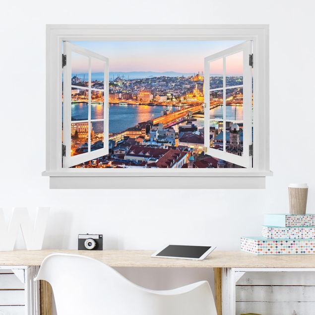 Wall stickers city ​​names Open Window Istanbul