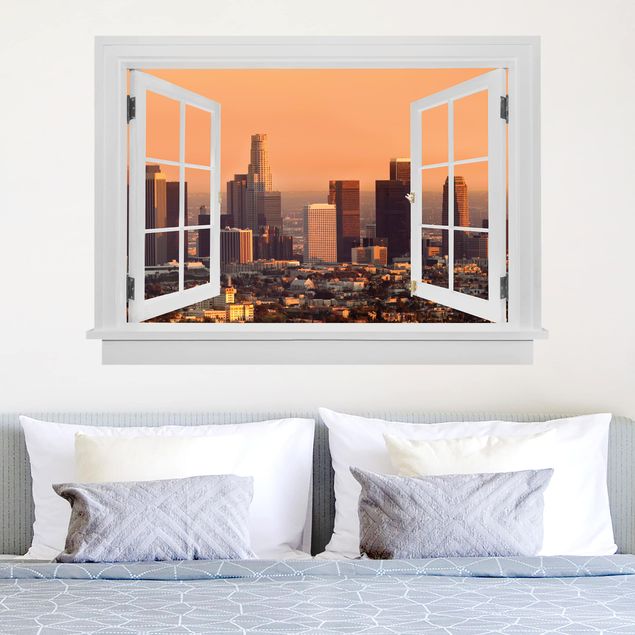 Wall stickers metropolises Open Window Skyline Of Los Angeles