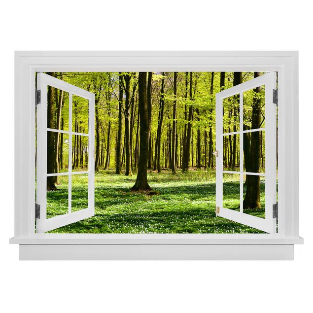 Wall decal Open Window Glade