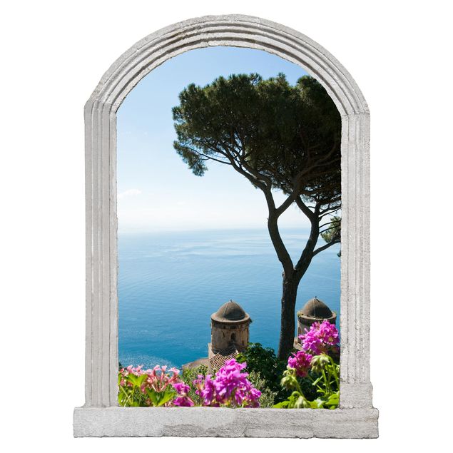 3d wall art stickers Stone Arch View From The Garden On The Sea