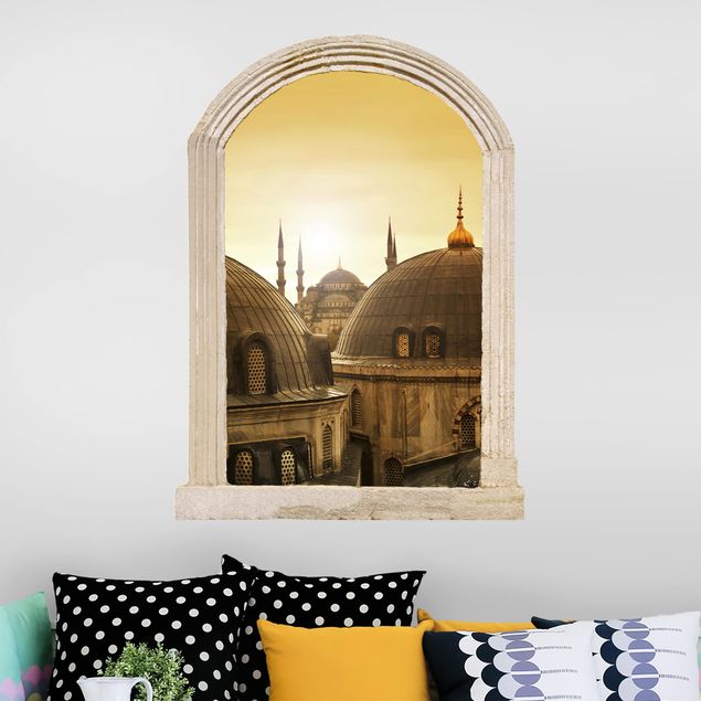Wall stickers metropolises Stone Arch Above The Rooftops Of Istanbul
