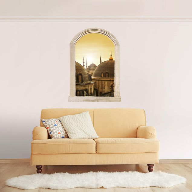 Wall stickers city ​​names Stone Arch Above The Rooftops Of Istanbul